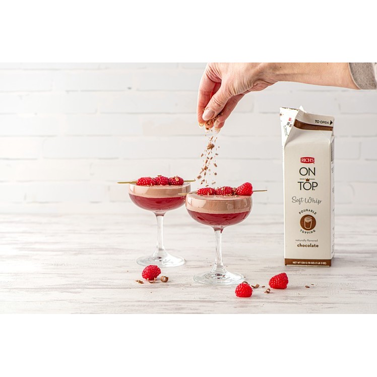 RICH'S ON TOP SOFT WHIP POURABLE TOPPING CHOCOLATE 12/1.19 LB