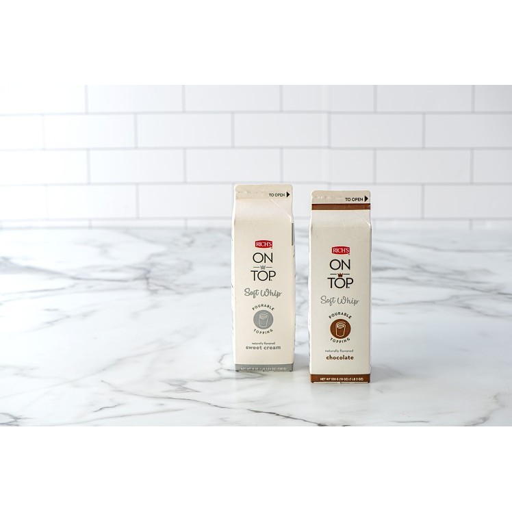 RICH'S ON TOP SOFT WHIP POURABLE TOPPING CHOCOLATE 12/1.19 LB