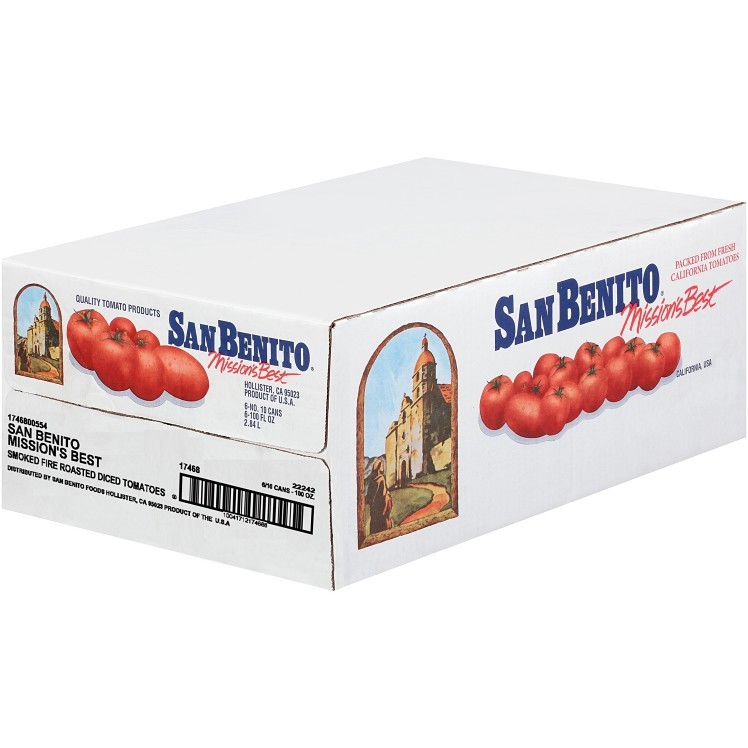 SAN BENITO MISSIONS BEST FIRE ROASTED DICED TOMATOES 3/4 IN