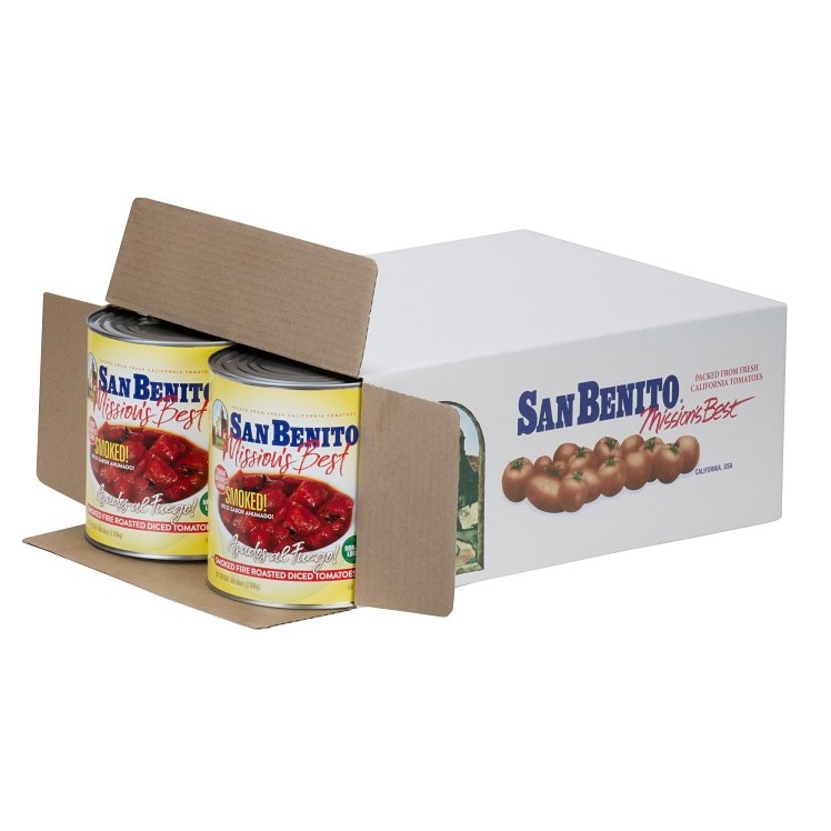 SAN BENITO MISSIONS BEST FIRE ROASTED DICED TOMATOES 3/4 IN