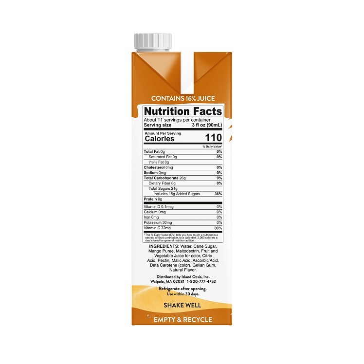 ISLAND OASIS BAR MIX MANGO