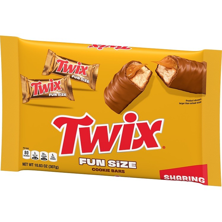 TWIX CARAMEL FUN SIZE CANDY BARS 10.83 OZ