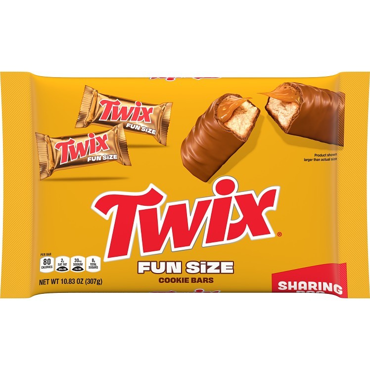 TWIX CARAMEL FUN SIZE CANDY BARS 10.83 OZ
