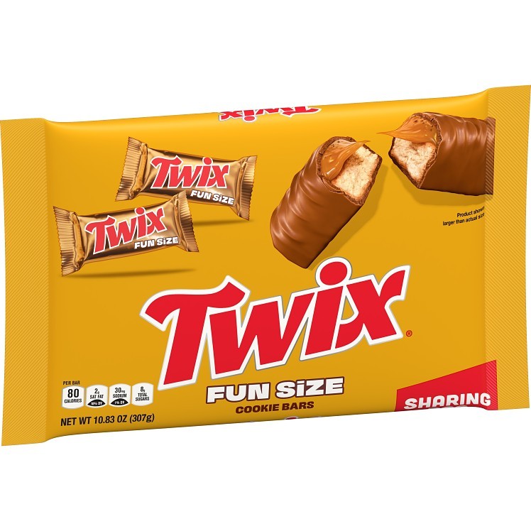 TWIX CARAMEL FUN SIZE CANDY BARS 10.83 OZ