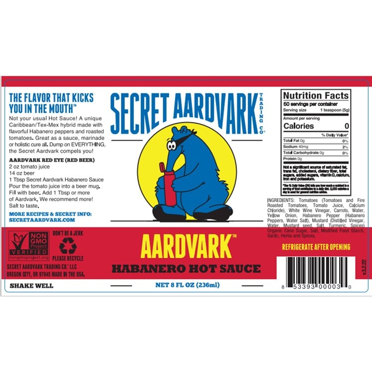 SECRET AARDVARK HABANERO HOT SAUCE