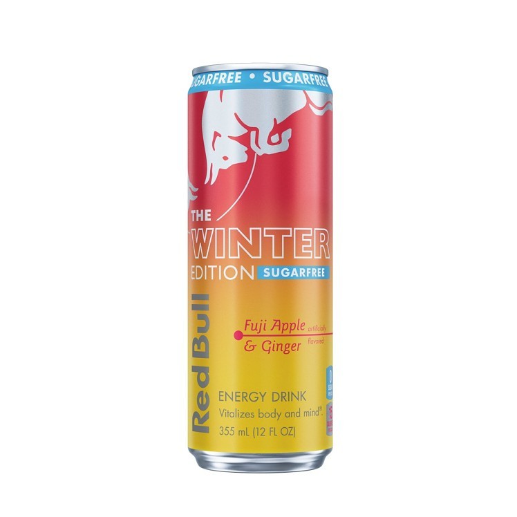 RED BULL SUGAR FREE WINTER EDITION FUJI APPLE AND GINGER 12OZ