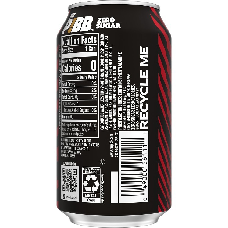 MR PIBB ZERO CHERRY SODA