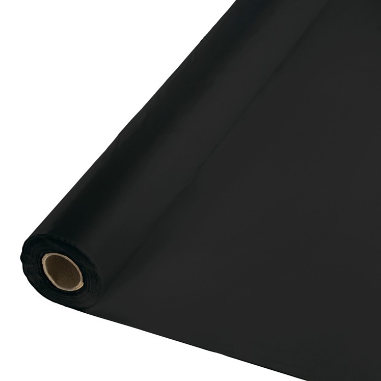 CREATIVE CONVERTING 40X100' BLACK PLASTIC TABLE ROLL