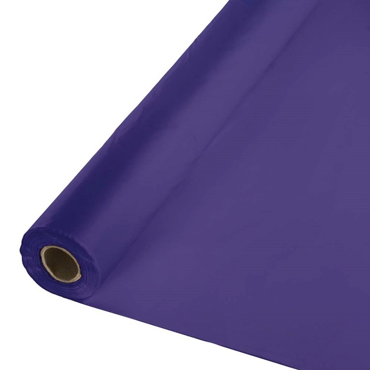 CREATIVE CONVERTING 40X100' PURPLE PLASTIC TABLE ROLL