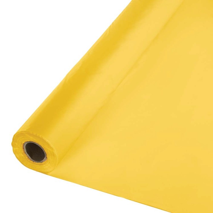 CREATIVE CONVERTING 40X100' YELLOW PLASTIC TABLE ROLL