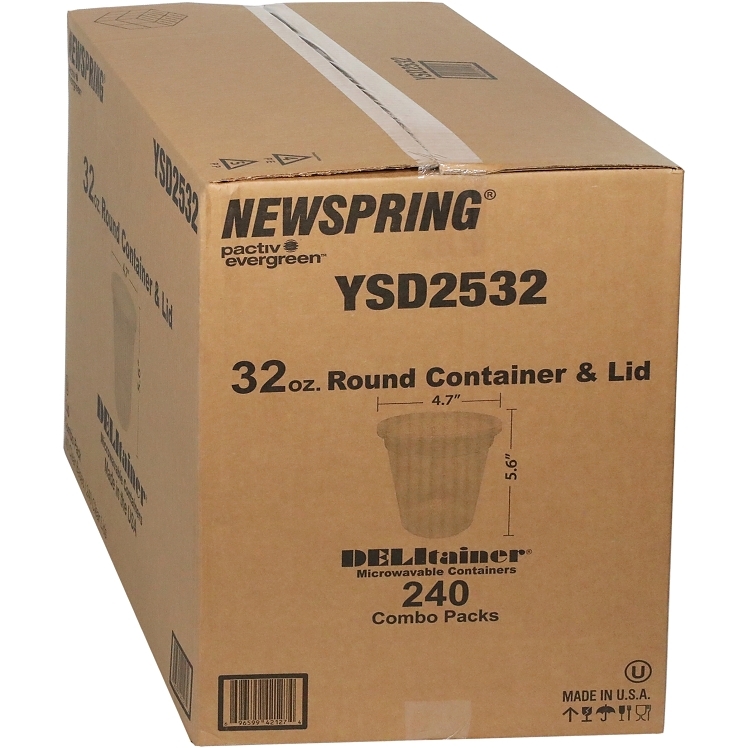 NEWSPRING CONTAINER 32 OZ 1 COMPARTMENT POLYPROPYLENE