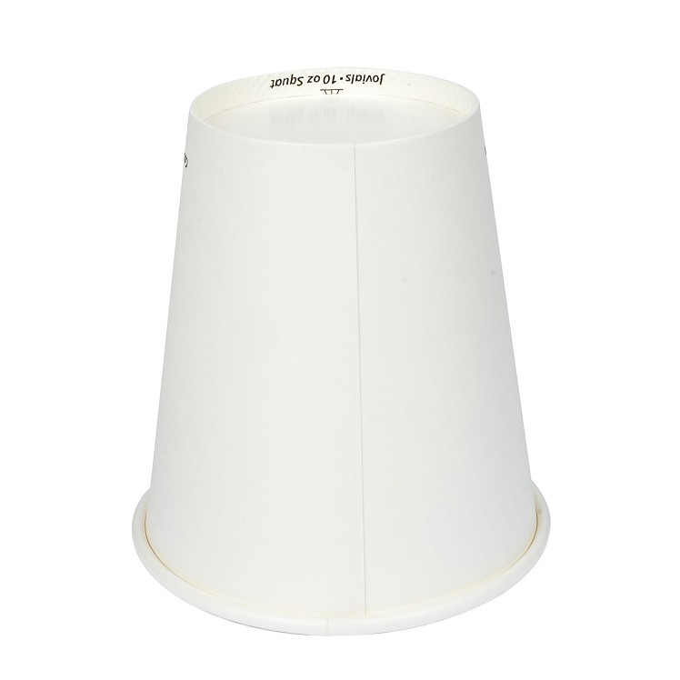 JOVIALS 10OZ SINGLE WALL SQUAT WHITE PAPER HOT CUP