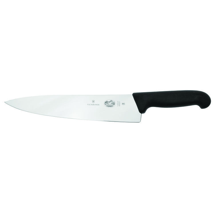 CHEF'S 10 STRAIGHT BLADE BLACK FIBROX HANDLE