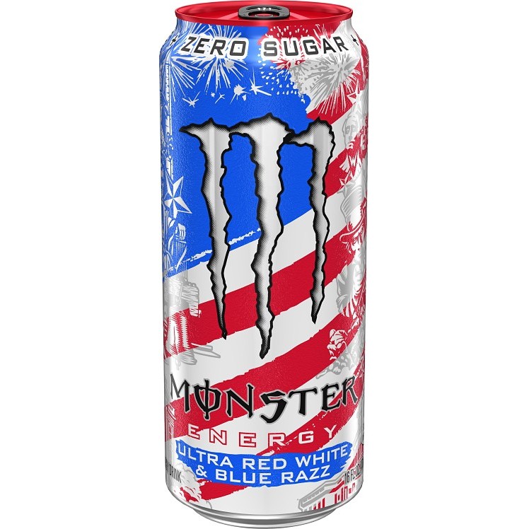 MONSTER ULTRA RED WHITE & BLUE