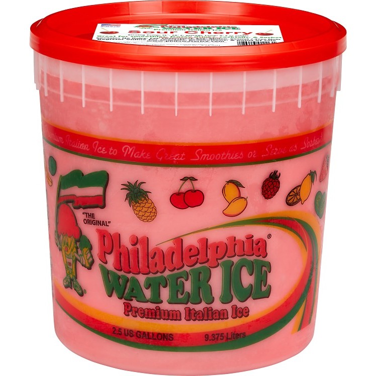 PHILADELPHIA WATER ICE ITALIAN ICE SOUR CHERRY