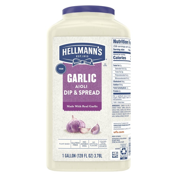 HELLMANN'S GARLIC AIOLI SPREAD & DRESSING