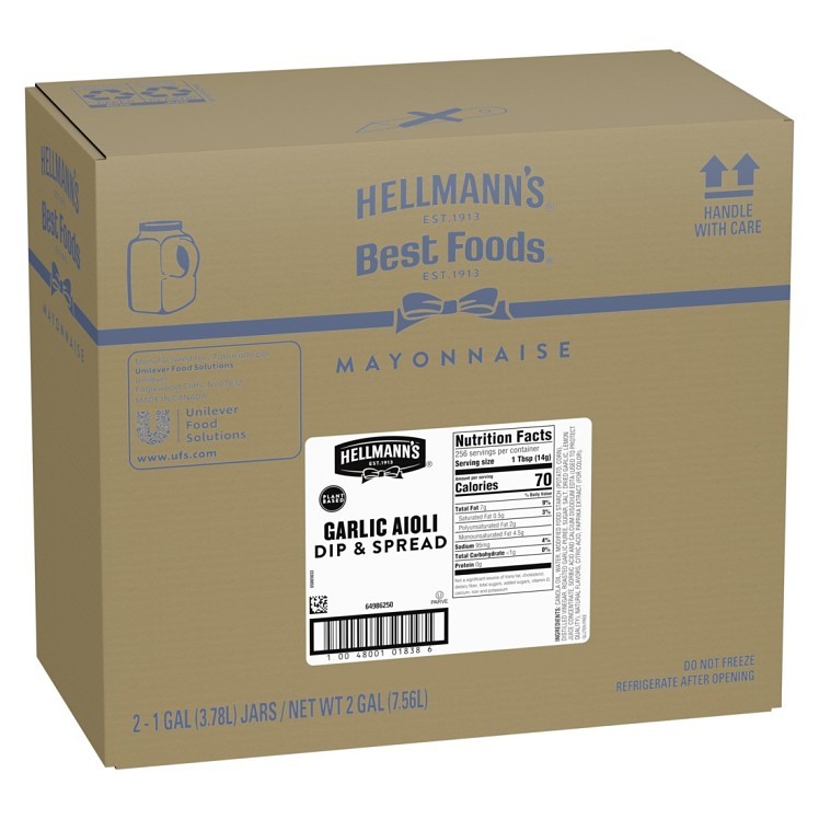 HELLMANN'S GARLIC AIOLI SPREAD & DRESSING