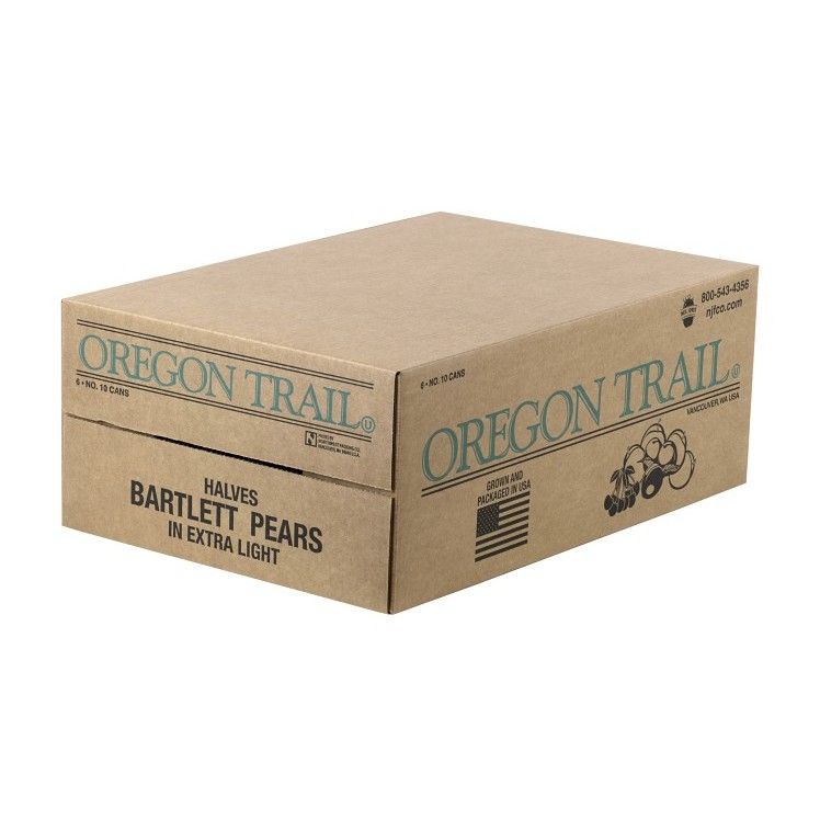 OREGON TRAIL PEAR HALVES IN EXTRA LIGHT SYRUP