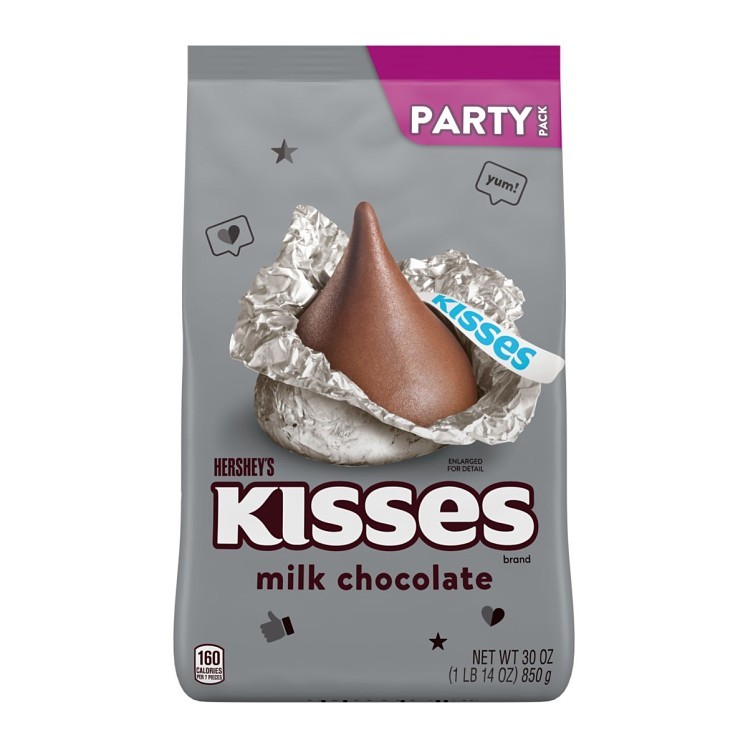 HERSHEY'S MILK CHOCOLATE KISSES PARTY BAG