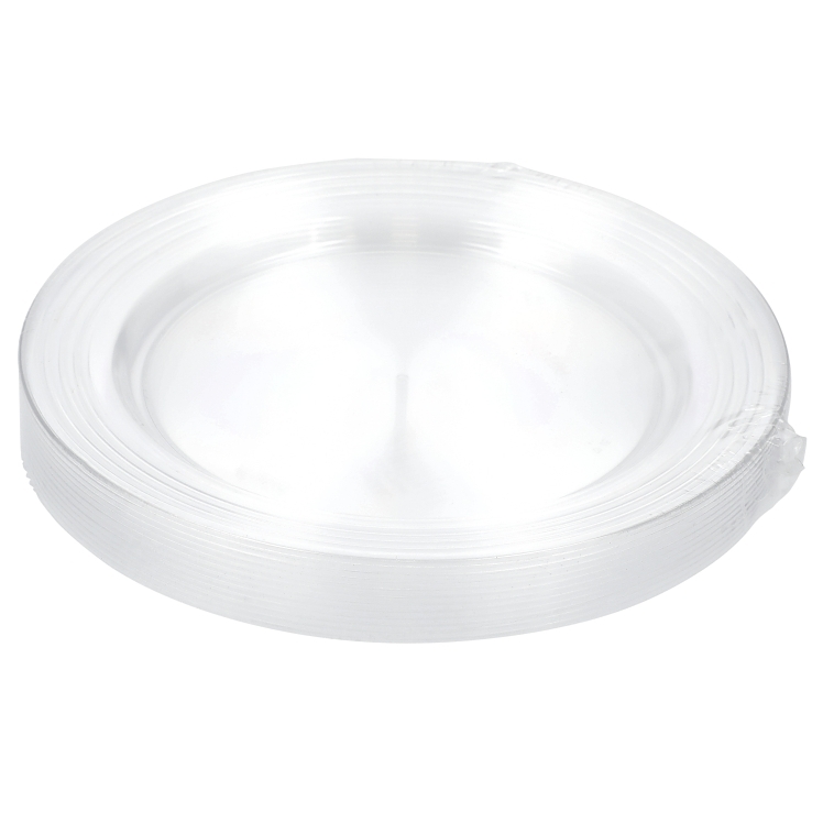 MONOGRAM PLATE, POLYSTYRENE 6 INCH CLEAR 1 COMPARTMENT ROUND