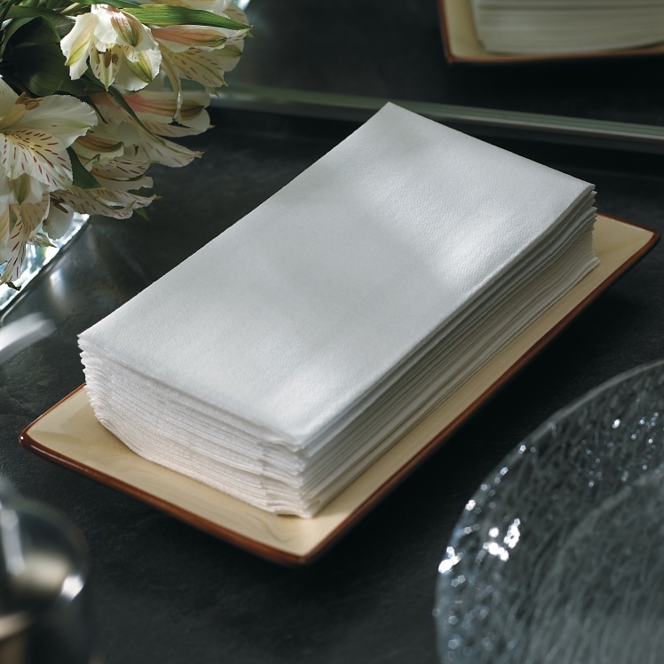 MONOGRAM WHITE LINEN-LIKE GUEST TOWELS 12X17