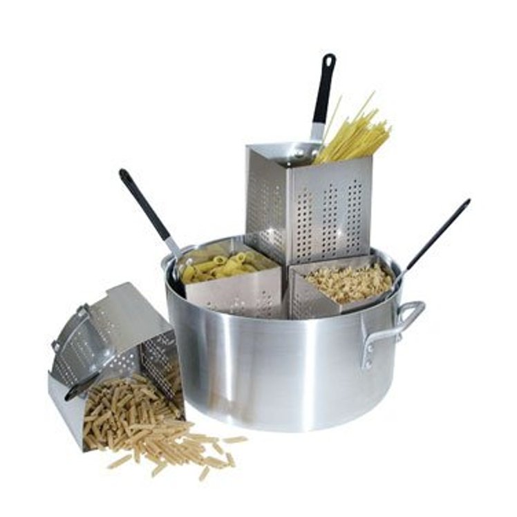 D.W.L. Industries/Winco Pasta Cooker Pot 20 Quart Aluminum with 4 Compartments