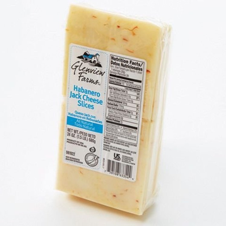 GLENVIEW FARMS CHEESE PEPPER JACK HABANERO SLICED 1 OZ