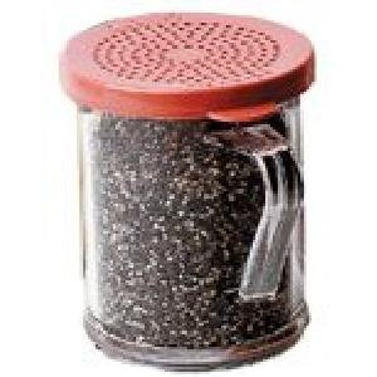 CAMBRO SHAKER MEDIUM GRIND CLEAR WITH RED 10 OUNCES