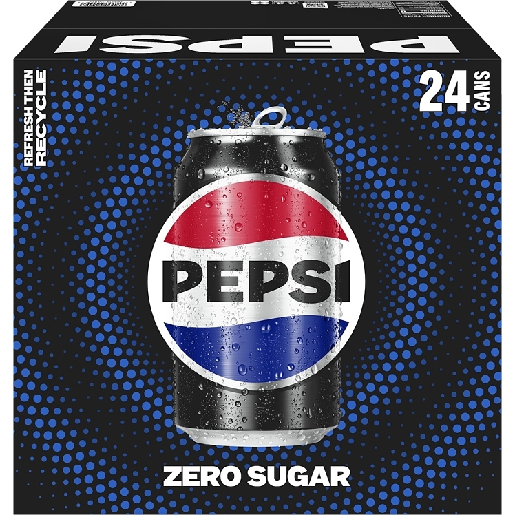 PEPSI ZERO SUGAR 24/12 OZ CANS