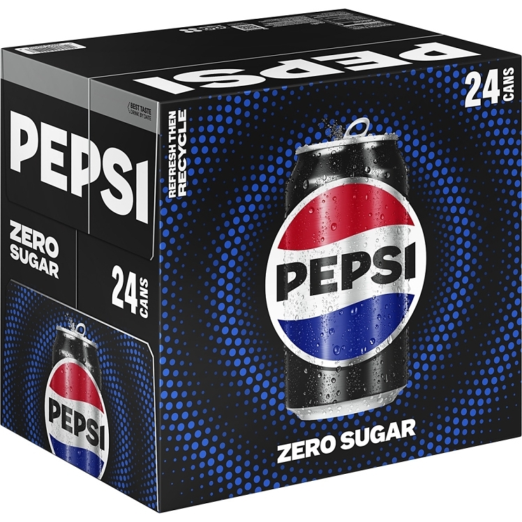 PEPSI ZERO SUGAR 24/12 OZ CANS