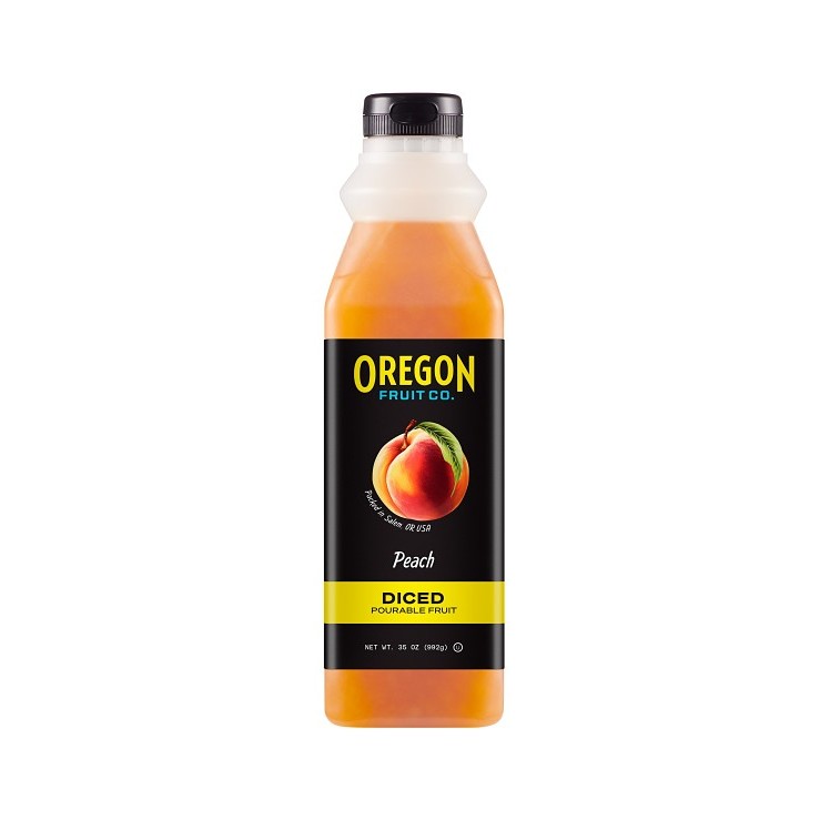 OREGON FRUIT CO. PEACH DICED POURABLE FRUIT FROZEN