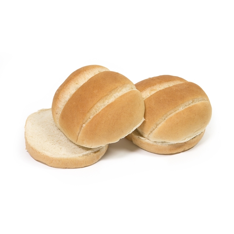 ROTELLA'S FROZEN 4 INCH WHITE HAMBURGER BUN