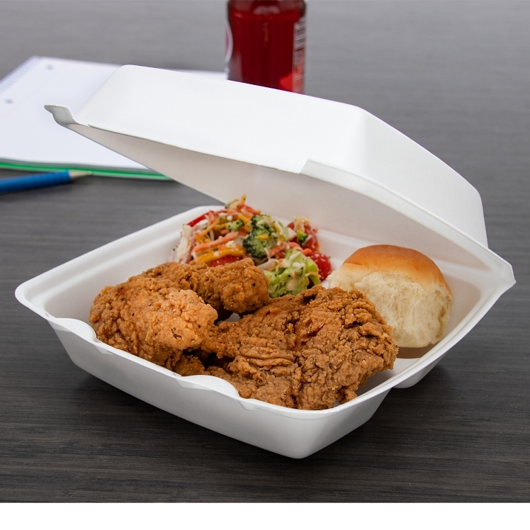 DART 8X8 3 CPMT FOAM HINGED CONTAINER