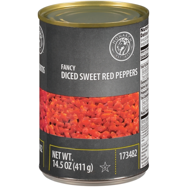 MONARCH DICED SWEET RED PEPPER SHELF STABLE