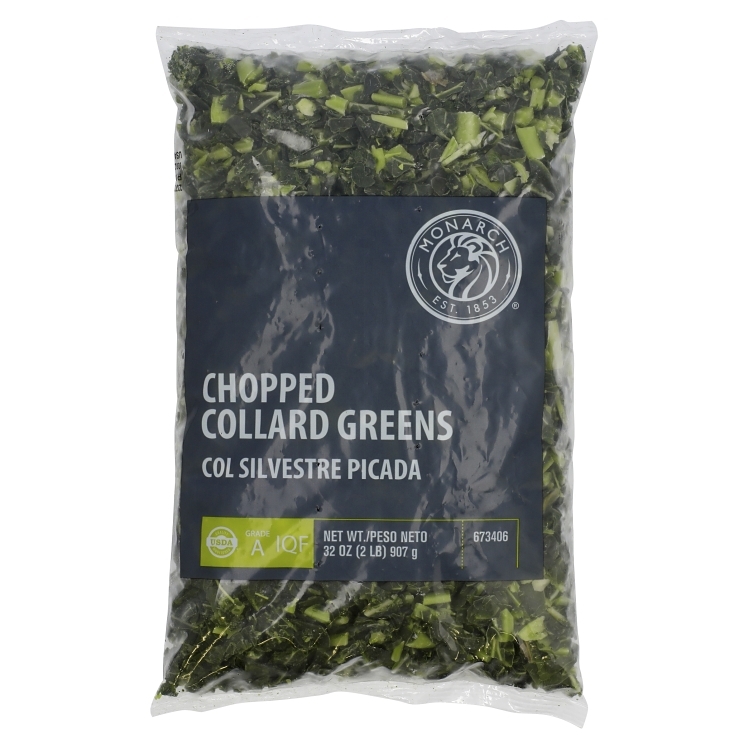 MONARCH COLLARD GREENS CHOPPED DOMESTIC IQF FROZEN