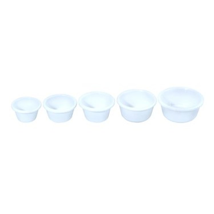 WINCO SMOOTH RAMEKIN 2 OUNCE PLASTIC WHITE ROUND