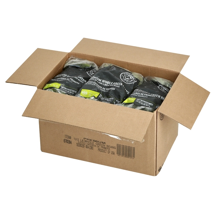 MONARCH GREEN WHOLE FANCY IMP & DOMESTIC IQF BEANS