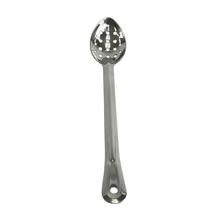 VALU PLUS STAINLESS STEEL SERVING SPOON PERFORATED 15 INCH WITH