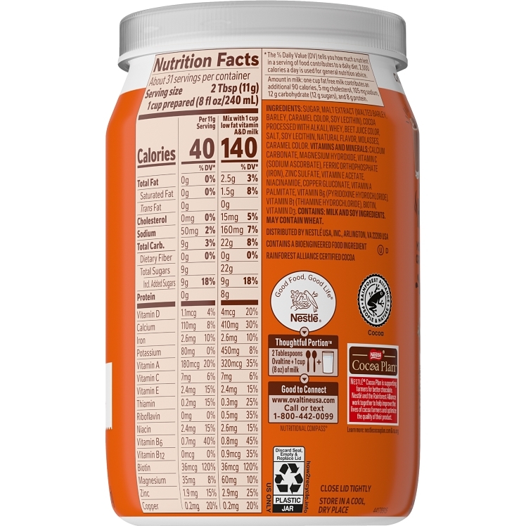 OVALTINE DRINK MIX CHOCOLATE MALT BULK POWDER
