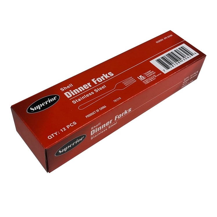 SUPERIOR / CES FORK, DINNER SHELL 18/0 STAINLESS STEEL HEAVYWEIGHT