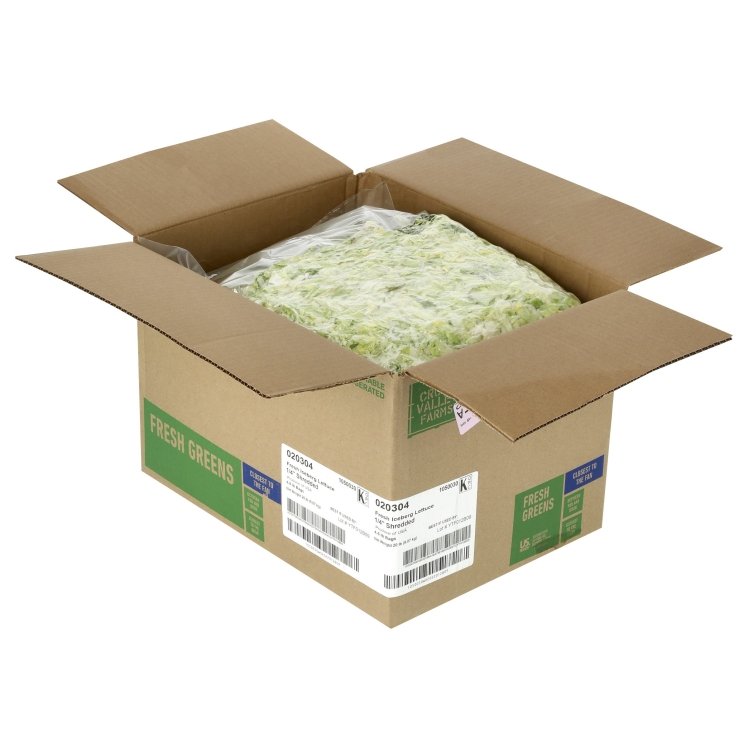 CROSS VALLEY FARMS SHREDDED ICEBERG LETTUCE 1/4 CLEAN