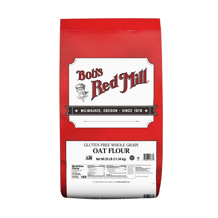 Gluten Free Whole Grain Oat Flour 25lb Bag