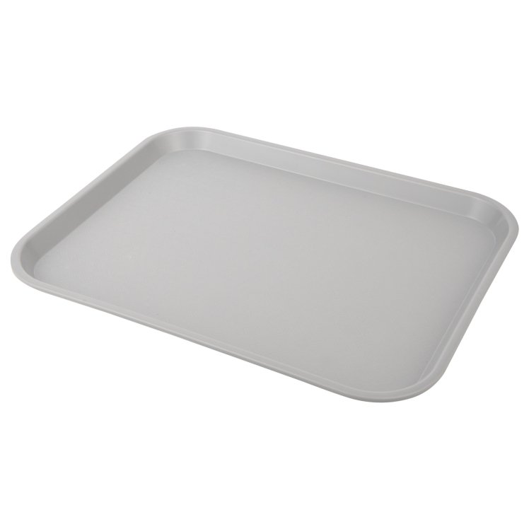 TRAY, CAFE 14X18 POLYPROPYLENE GRAY NON-SKID