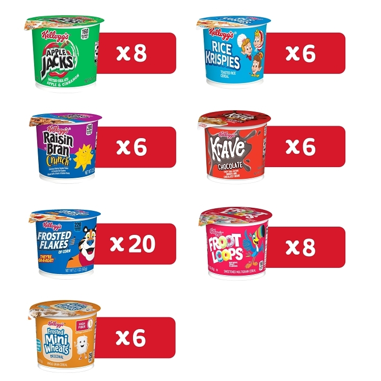 KELLOGGS / WK ASSORTED FAVORITE CUP SPRING SIZE CEREAL