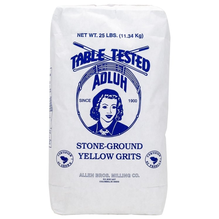 ADLUH FLOUR MILLS STONE GROUND YELLOW CORN GRITS BAG