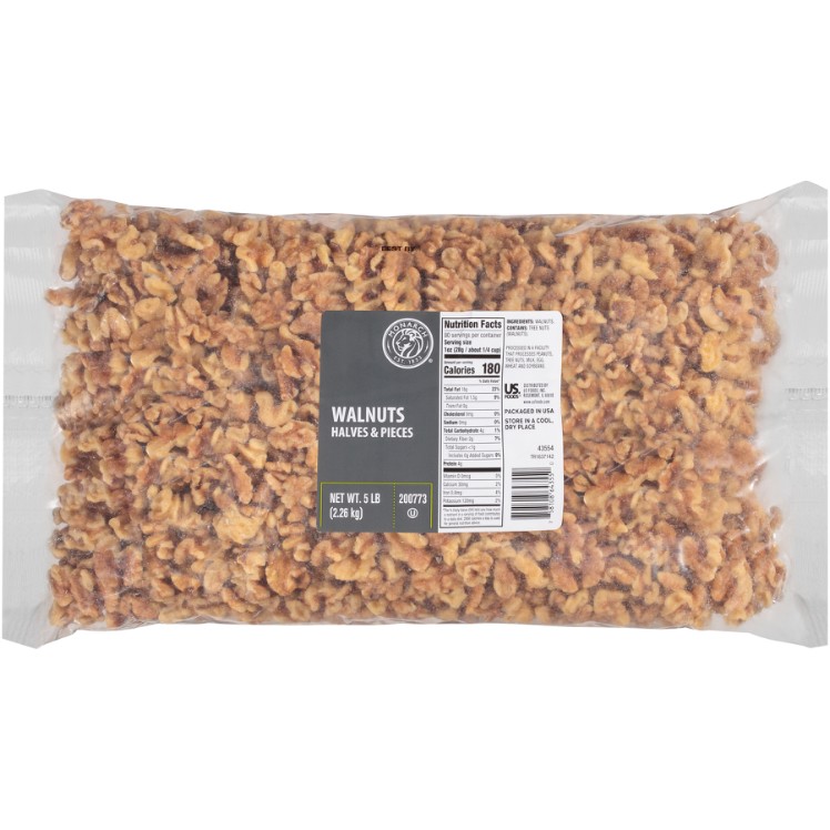 MONARCH WALNUT HALF & PIECE UNSALTED RAW