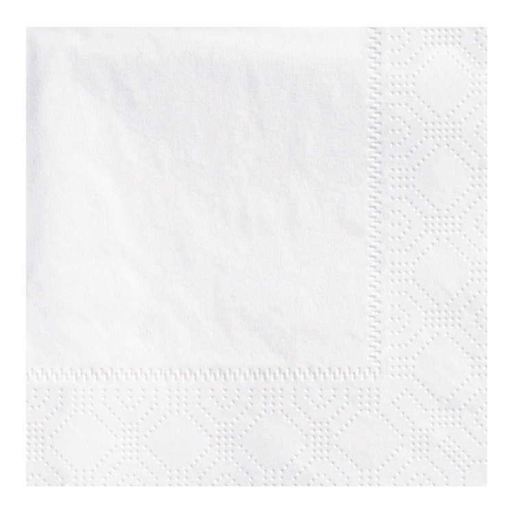 MONOGRAM NAPKIN BEVERAGE WHITE 9.5X9.5 2 PLY