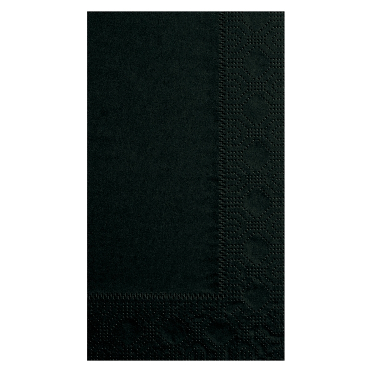 MONOGRAM 2 PLY BLACK PAPER DINNER NAPKIN 17X17