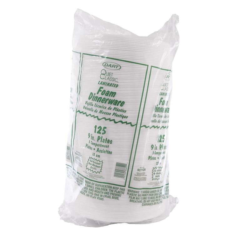 DART 9 3 CPMT WHITE FOAM PLATE