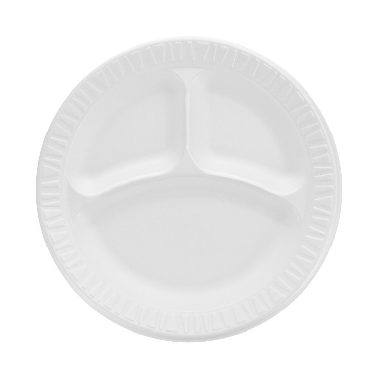 DART 9 3 CPMT WHITE FOAM PLATE
